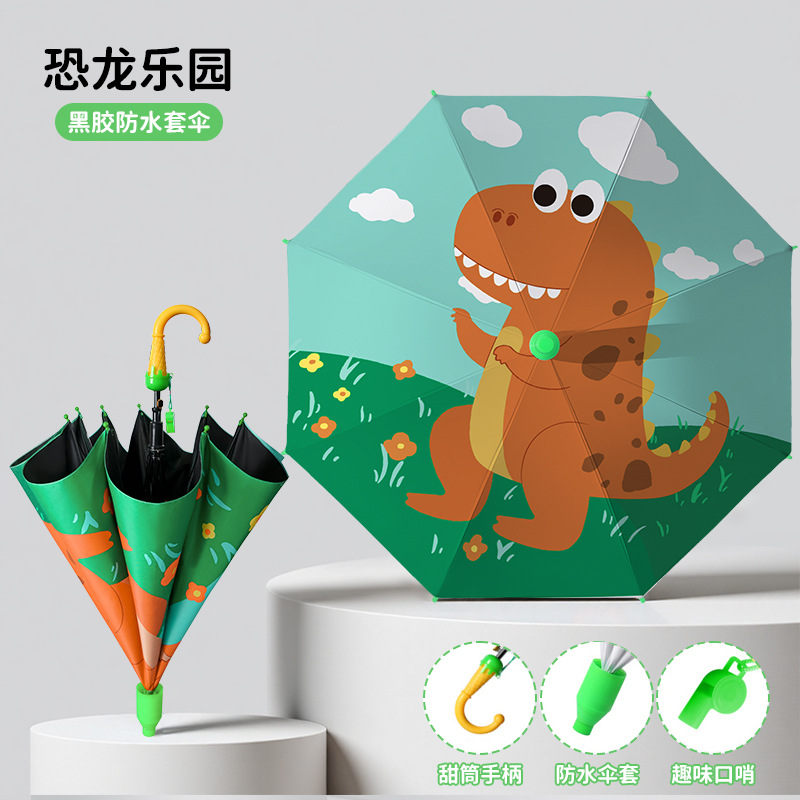 Paraguas para niños, cubierta impermeable para estudiantes masculinos y femeninos, paraguas de doble uso para sol y lluvia, paraguas con protección UV con revestimiento negro, paraguas especial para niños que van a la escuela. image 59