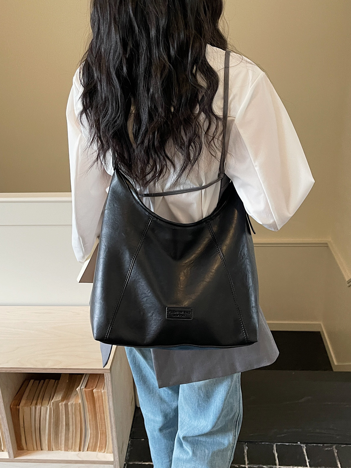 Bolso de tendencia coreana de gran capacidad para mujeres 2026 verano transfronterizo simple mochila de hombro para viajar bolsa de ocio image 5