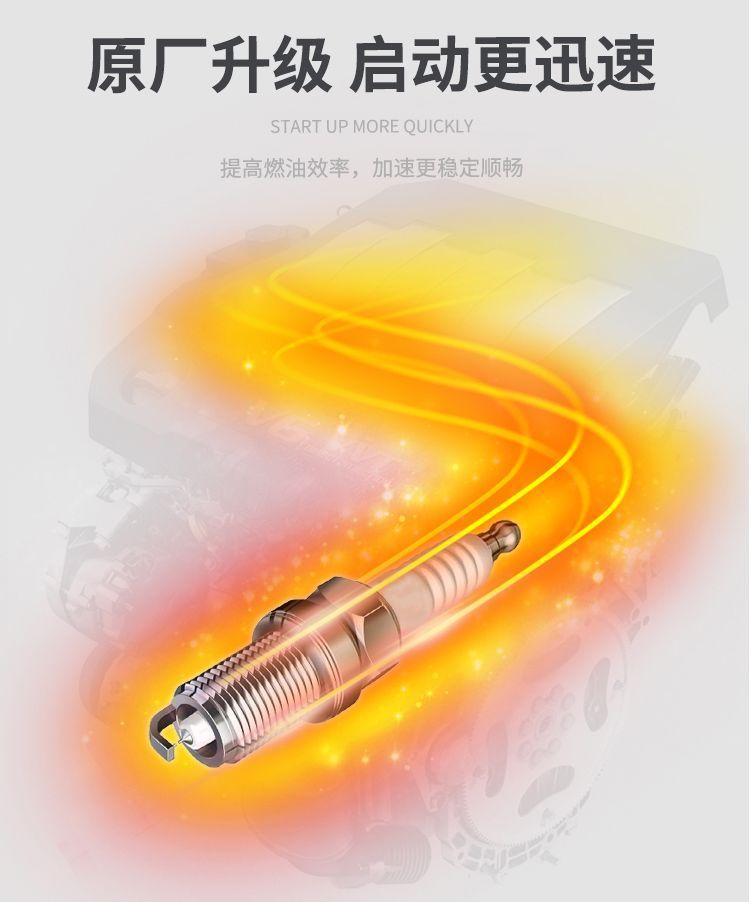 Solve the Problem of Flickering with Original Dual Iridium Spark Plugs, Ultra-Energy-Saving and Fuel-Efficient, Original Factory Upgraded Spark Plugs for Small Cars