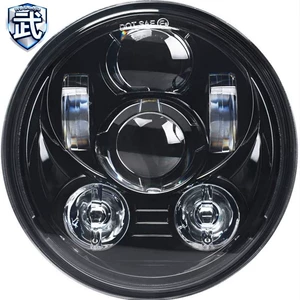 Zongshen Week8 Cyklon Ra2 Motosiklet Dəyişdirilmiş LED Mələk Gözü 5.75 düymalı Retro Ön Fənər.