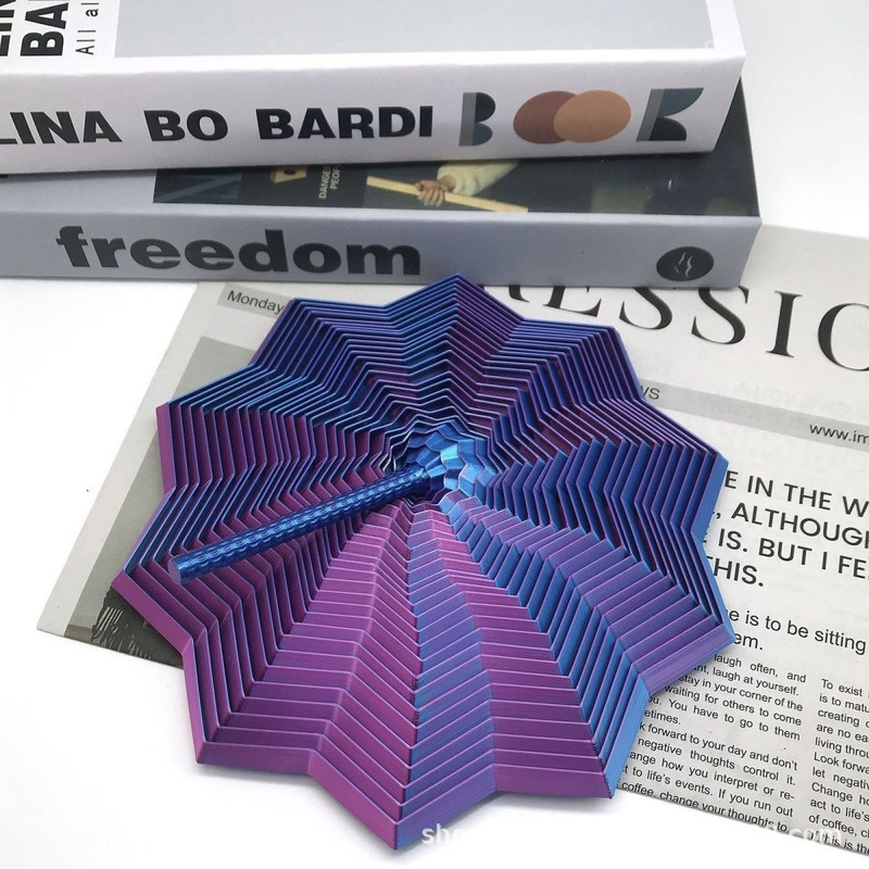 Trendy 3D Printed Carrot Tower Stacking Toy for Children Stress Relief and Healing, Gradient Spiral Tower 3D Spinner