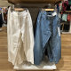 Japanese single autumn new men's/women's loose straight jeans washed products casual pants Y459690