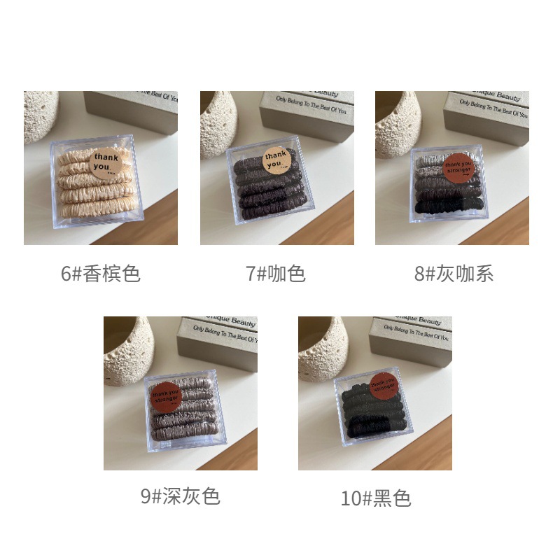 Korean High-Elastic Satin Pleated Scrunchie Hair Tie Ins High-Value Ponytail Hair Band with a High-End Feel