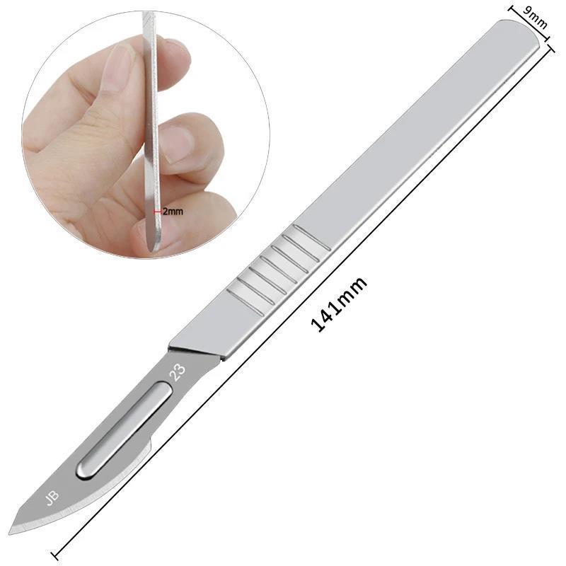 10pcs Carbon Steel Surgical Scalpel Blades Handle #11/#23
