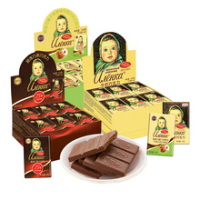 俄羅斯進口 愛蓮巧75%純可可脂黑巧克力批發 國外熱賣零食批發15g