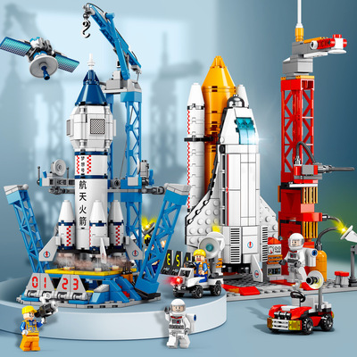 Space shuttle rocket Aviation grain children Puzzle Assemble Toys boy compatible Lego Building blocks