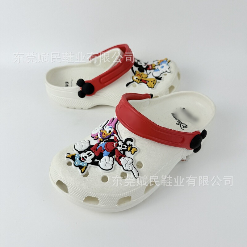 Mickey and His Friends Croc Shoes Sandals Mickey Mouse Cartoon Beach Men's and Women's Adult Parent-Child Slippers