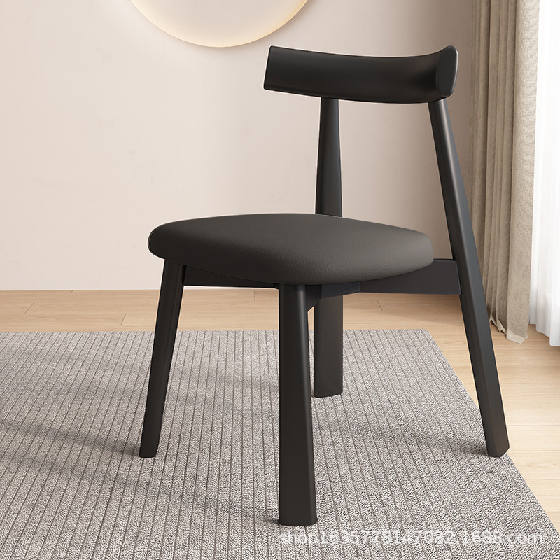 silla de comedor de madera maciza moderna simple, silla de respaldo de restaurante nórdico, estudio, mesa de comedor de hotel, taburetes, fábrica de origen