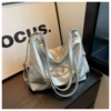 Silver backpack one shoulder
