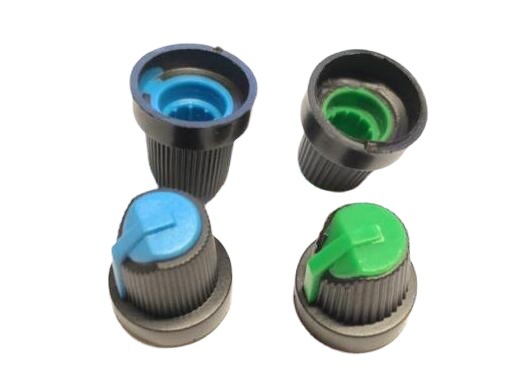 音响功放148电位器旋钮双色塑料旋钮帽编码器波段开关手柄F15*17