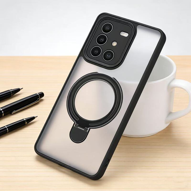 Suitable for Oppo Realme Series Phones, Skin-Like Matte Magnetic Stand Cross-Border Phone Case Protective Cover, Best-Selling