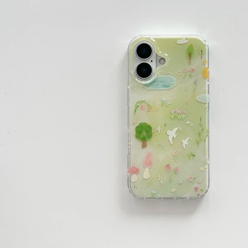 Small Fresh Lawn Swallow for Apple 15Pro Double Layer iPhone16promax Phone Case 13 Hard 14/12 Small Fresh Lawn Swallow for Apple 15Pro Double Layer iPhone16promax Phone Case 13 Hard 14/12
