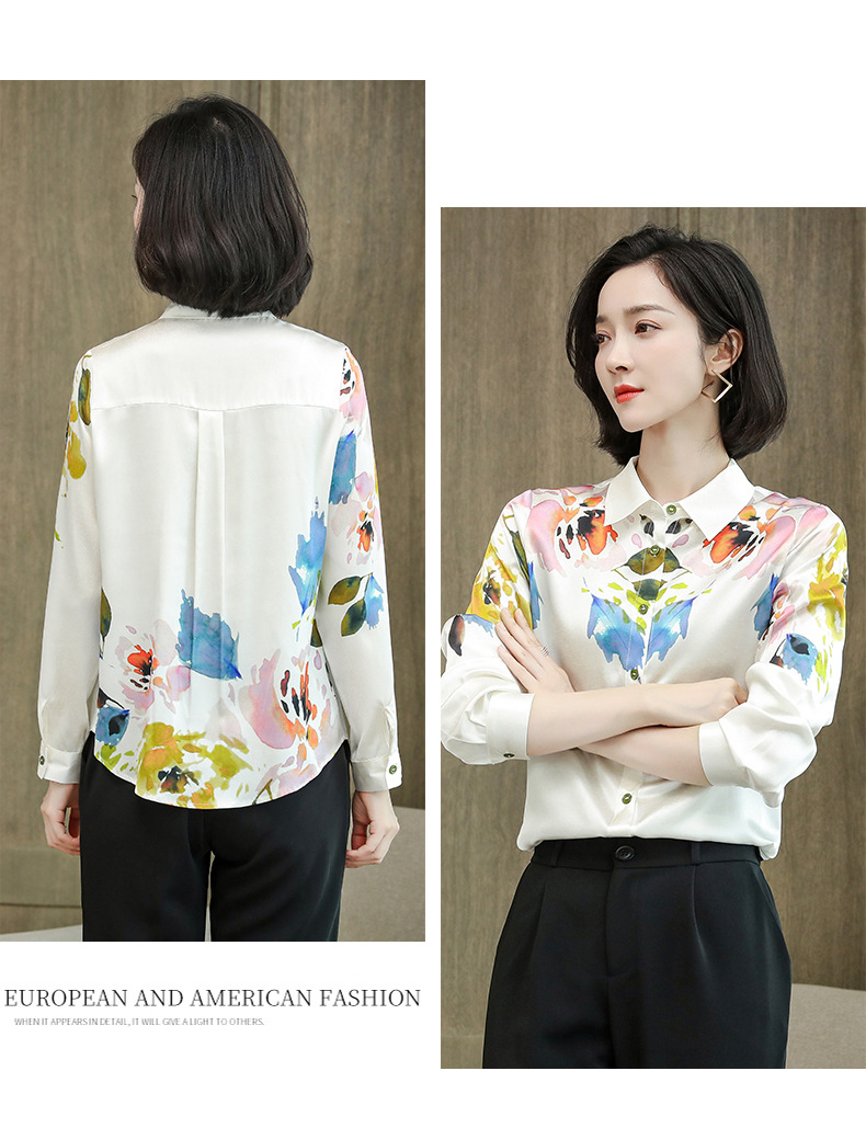 B4454 2650K ÁO SƠ MI NỮ HANTDC HỌA TIẾT HOA THỜI TRANG NỮ LỤA TƠ TẰM G06 SẢN PHẨM MỚI