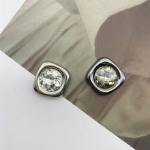 新款镶钻方形合金配件基础饰品贴片手工发饰鞋花DIY材料ins风配饰