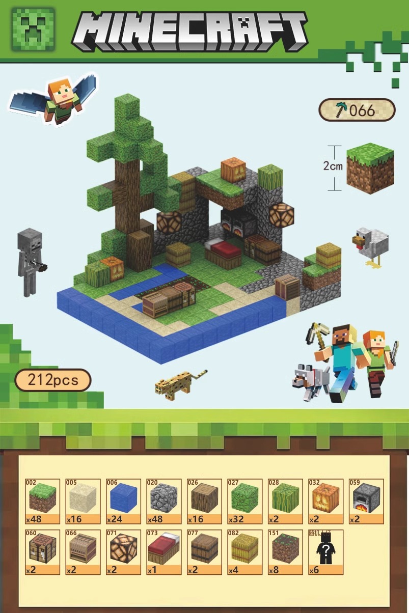 [풀세트] 수확농장️ [입자 212개/무료 피규어 6개] 무료 엔더드래곤/무료 조명부품