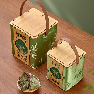 2025 Dragon Boat Festival Rice Dumpling Gift Box Bamboo Gift Packaging Box Creative Dragon Boat Festival Rice Dumpling Packaging Gift