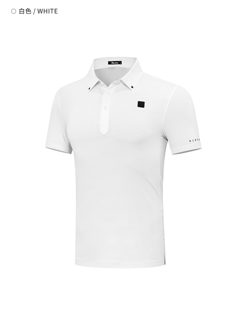 Áo phông thể thao nam ngắn tay chơi golf MMO EYES, chất liệu co giãn cao thoáng khí — M23YF002-Áo màu xanh lá cây, M23YF005-Áo màu xám, M23YF004-Áo màu đen, M23YF005-Áo màu trắng chi tiết 44