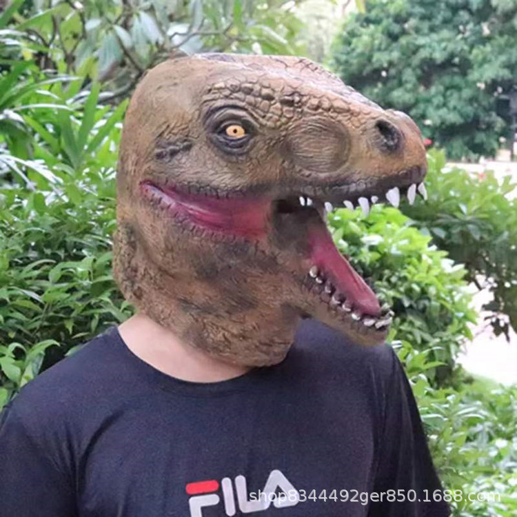Capucha de cocodrilo máscara cos dinosaurio vestir Halloween animal headwear sombrero papel Accesorios