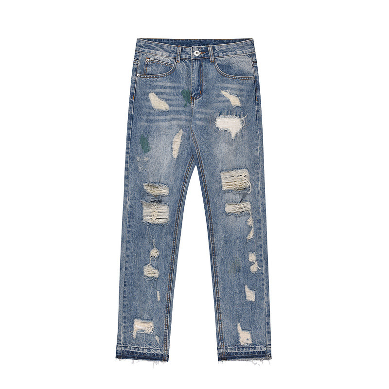 Men's Summer Thin Ripped Casual American Jeans