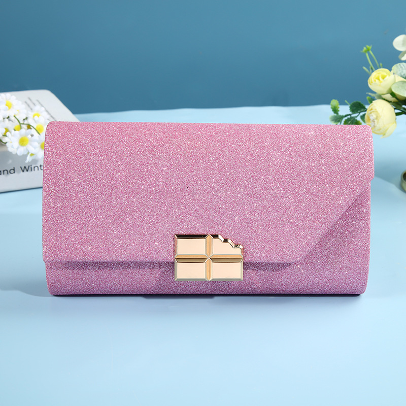 Polyester Solid Color Square Evening Bags display picture 2