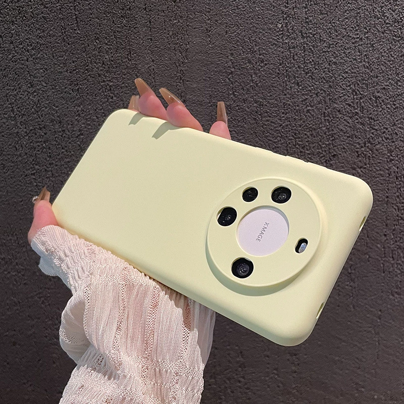 Чехол из жидкого силикона для Huawei Mate60Pro p70 новый жидкий силикон для Mate60 с тонкими отверстиями pura70