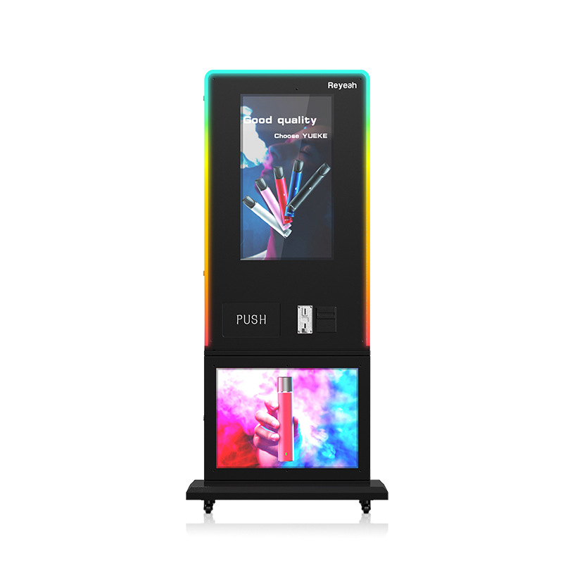 Verificación DE EDAD comercial en el extranjero máquina expendedora de autoservicio completo máquina expendedora electrónica de hierbas máquina expendedora de código de escaneo