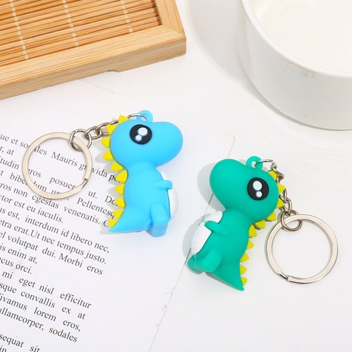 Cartoon cute little dinosaur keychain car couple keychain student bag pendant small gift wholesale