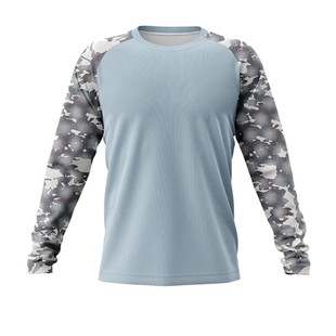 Fishing Round Neck Shirt Men's Long Sleeve Quick Dry Sports Shirt Four Seasons Breathable Protection