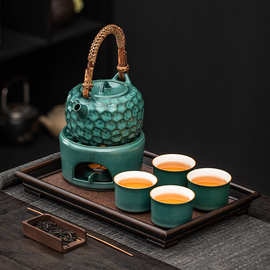 创意新中式蜡烛温茶器套装暖茶炉底座家用茶壶温茶炉茶道围炉烤茶