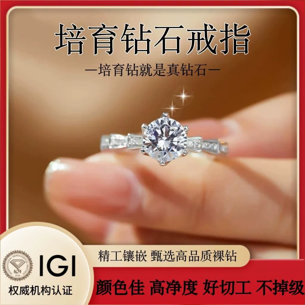 IGI культивированный алмаз искусственный синтетический алмаз из Хэнаня цветной алмаз розовый алмаз синий алмаз желтый алмаз кольцо серьги