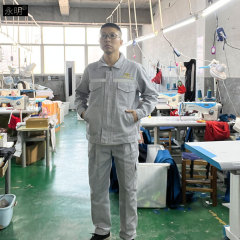 中国化学綿作業服作業服春と秋の厚手セット作業服臨沂永明服装工場