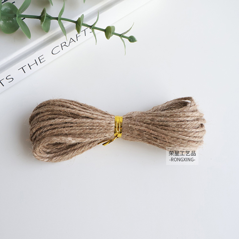 Cuerda de cáñamo Cuerda de cáñamo de bricolaje Cuerda hecha a mano de alta calidad Cuerda de cáñamo de grosor natural Adornos artesanales Cuerda de encuadernación colgante al por mayor image 20