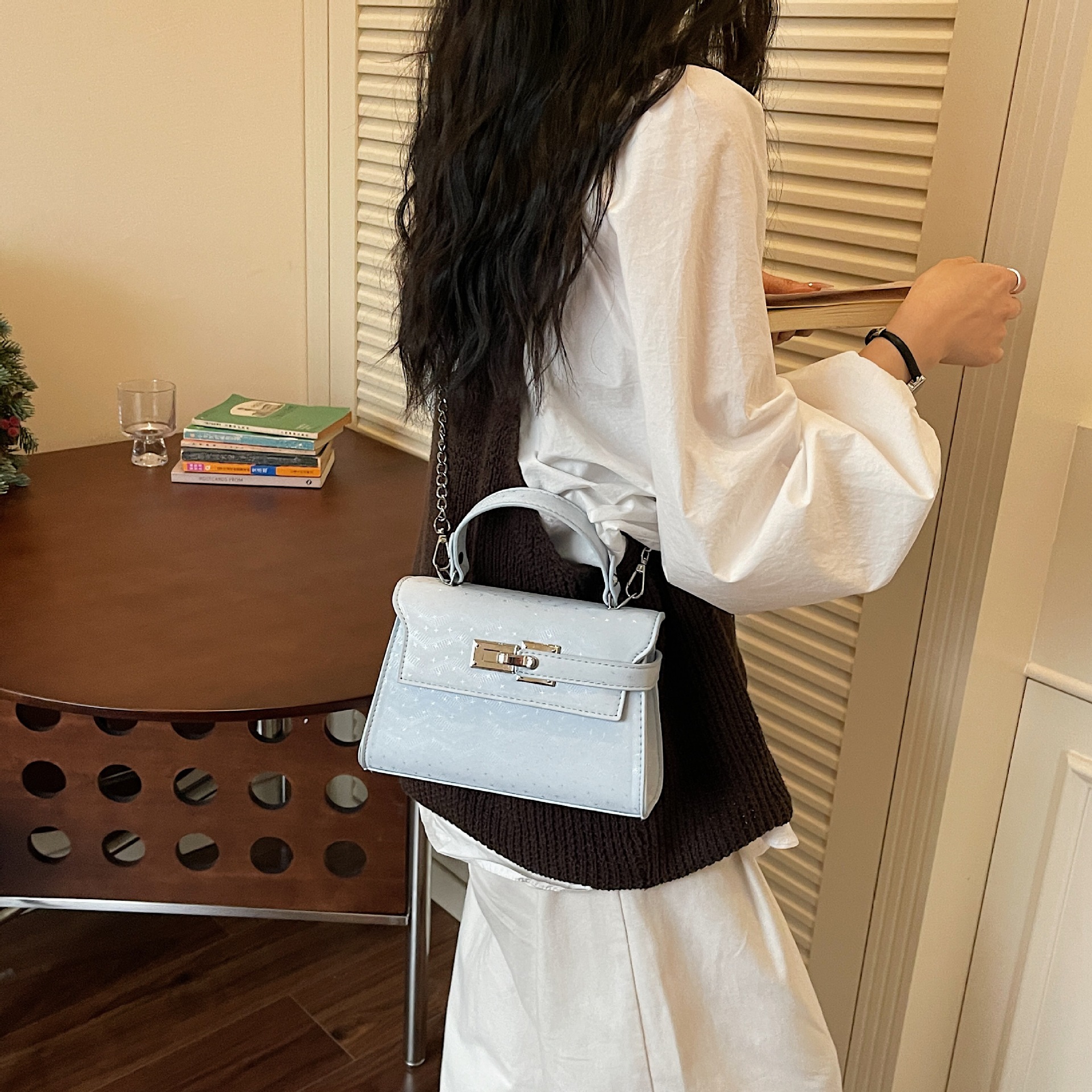 Cross-border 2026 nueva mochila de damas de gran capacidad retro bolsas de mano Kelly texturas de viaje bolsas de hombro