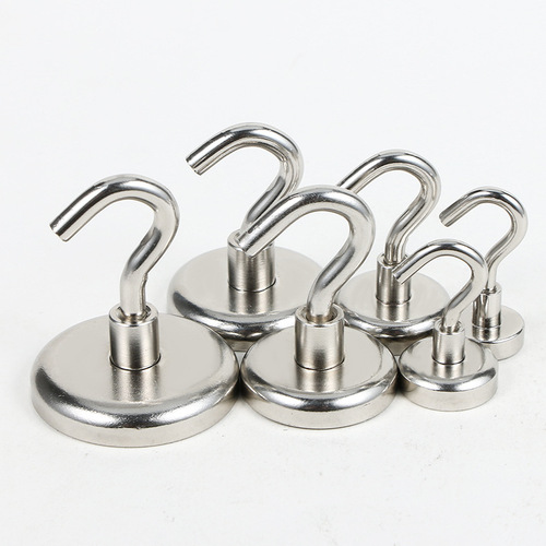NdFeB magnetic hook E10E12E16 strong magnet magnetic hook traceless magnetic metal suction cup hook