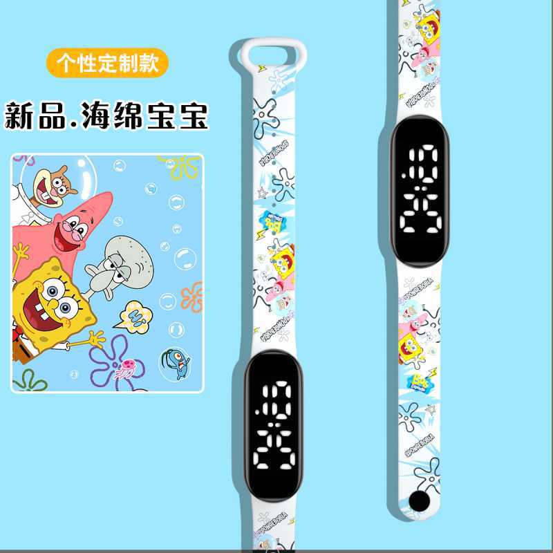 New High-Looking Printed Led Waterproof Cartoon Student Party Kids Watch Time Color Printed Digital Watch Cute Female