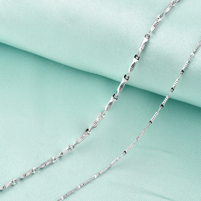 Personalidad al por mayor transfronteriza simple collar de accesorios de viento Dongdaemun S925 plata 1.6 doble cadena de semillas de melón