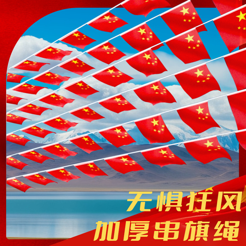 中国五星红旗7号8号国旗串国庆节商场装饰红旗批发小国旗串旗吊旗|undefined