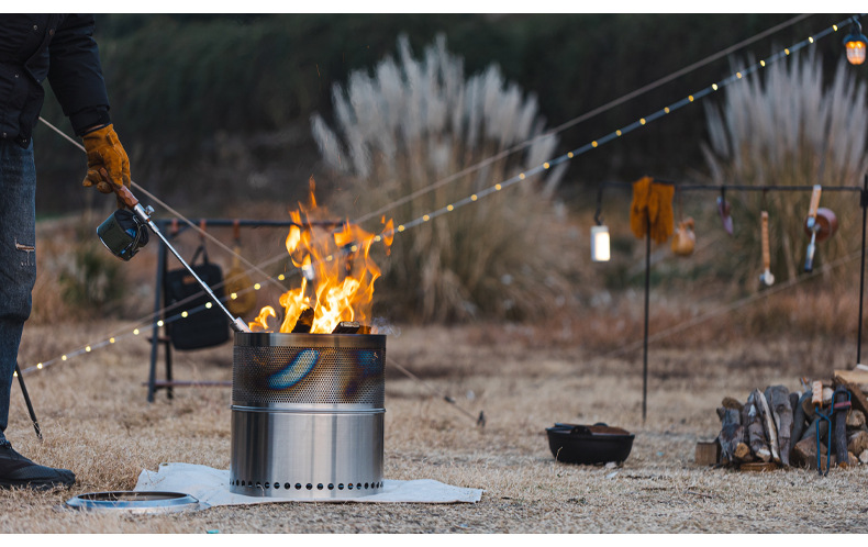 Draagbare rvs keukenbrander voor barbecue en buitenactiviteiten_voghion.com