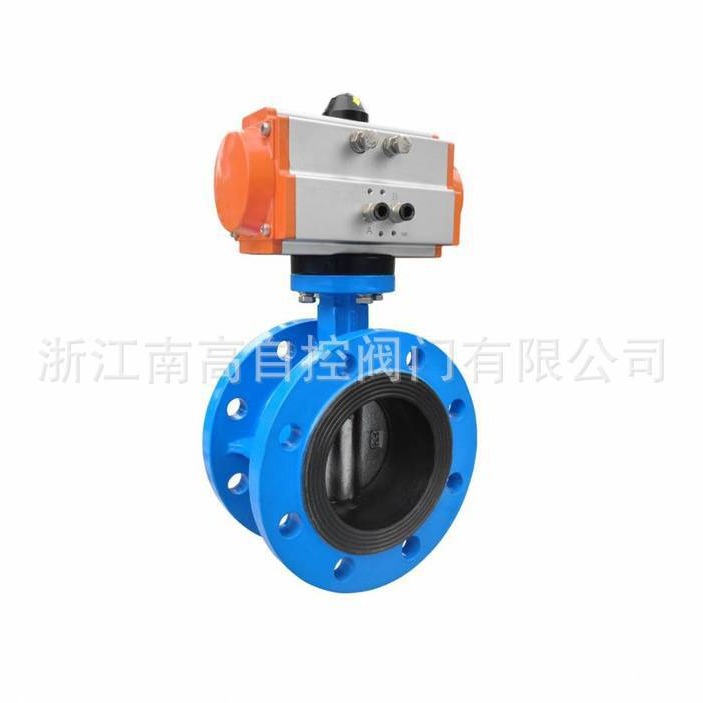 软密封球墨铸铁法兰蝶阀D641X-10Q 气动法兰软密封蝶阀 D641X