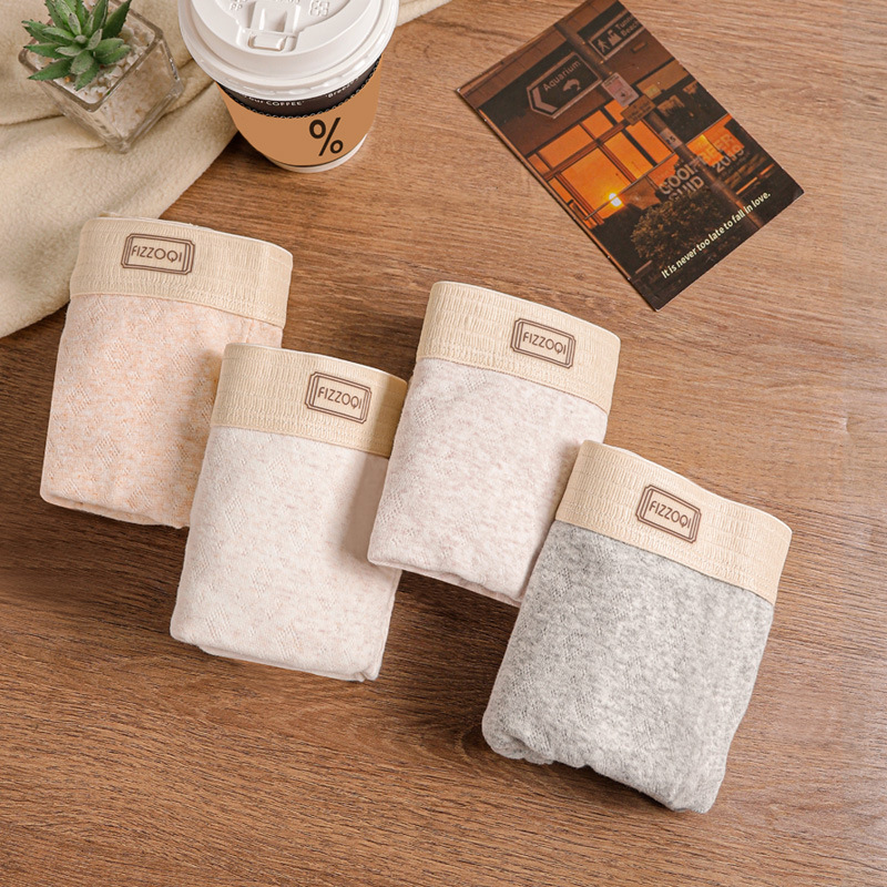 Autumn and Winter New Style Pure Cotton Rhomboid Underwear Sports Mid-Waist Breathable Teenager Boxer Trendy