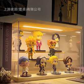 手办收纳盒展示盒潮玩摆件玩偶泡泡玛特透明防尘积木玩具展示架子