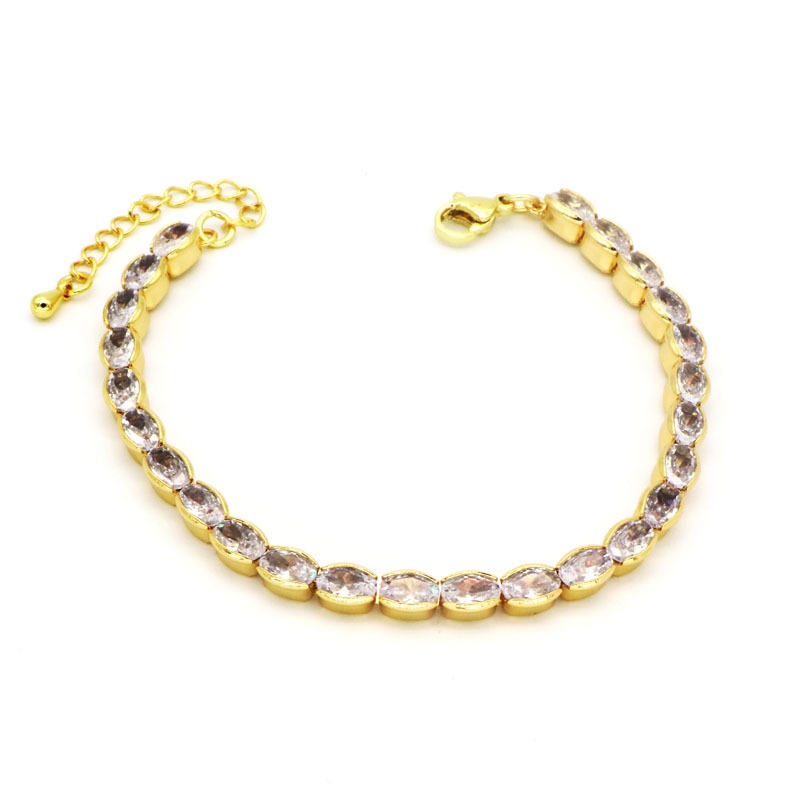 Fashion Devilu0027S Eye Copper Inlay Zircon Bracelets 1 Piece