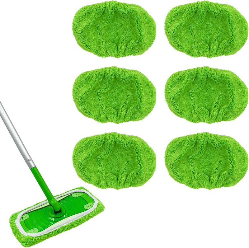 Coral Fleece Mop Pad Replacement Head Compatible with Swiffer Floor Cleaner - Reusable and Washable Coral Fleece Mop Pad Replacement Head Compatible with Swiffer Floor Cleaner - Reusable and Washable