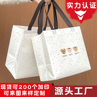 Non-Woven Bags with Custom Printed Logo, Clothing Store Advertising Gifts, Satchel Shopping Bags, Laminated Clothes and Shoes Packaging Bags