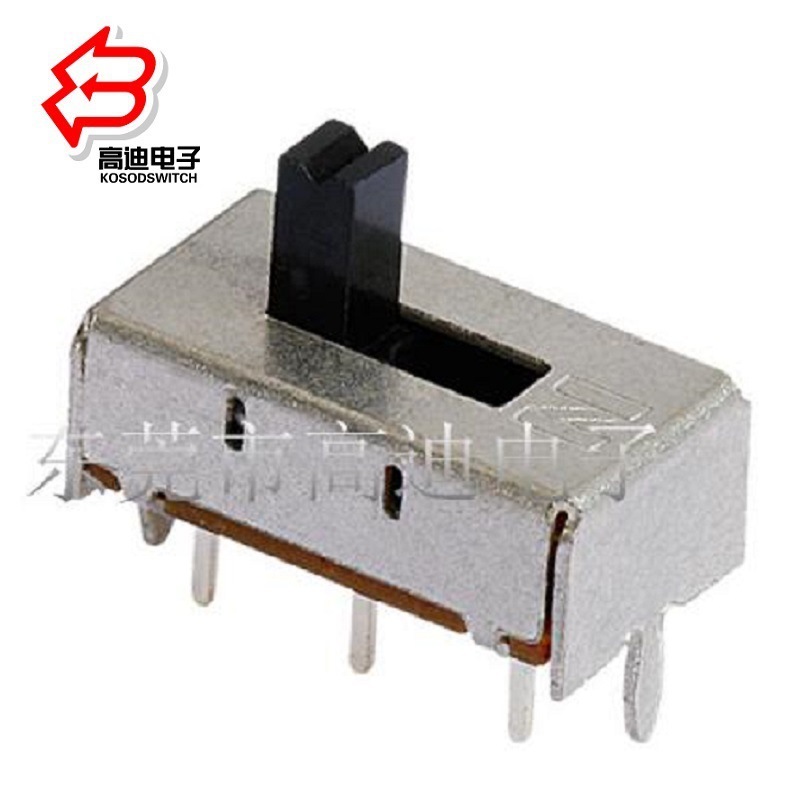 六脚2档拨动开关立式  2段滑动开关双排6脚  2位拨码开关双排六脚