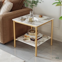 2025新款岩板沙发边几侧边柜方形角几茶几创意感可移动小方桌
