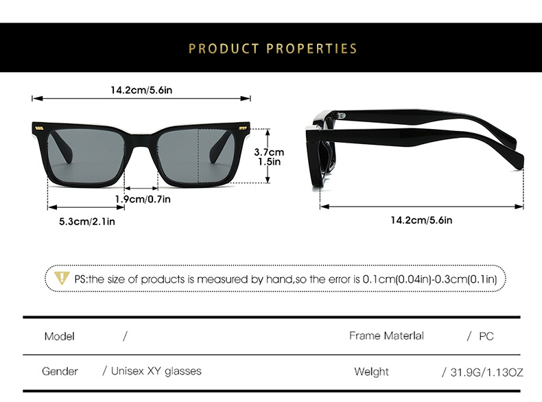 Lunettes de soleil femme carrées simples mode et polyvalentes_voghion.com