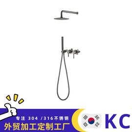跨境304不锈钢暗装入墙式冷热两功能手持花洒顶喷淋浴套装水龙头