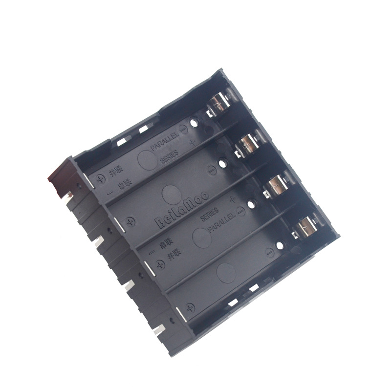 现货供应 18650装4节DIY锂电池盒 插针18650电池座