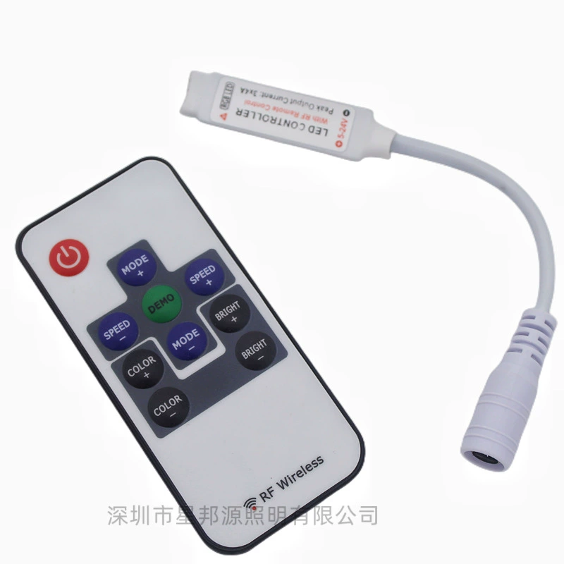 Small colorful LED light strip, wireless controller, 10 keys, 5v, 24v
